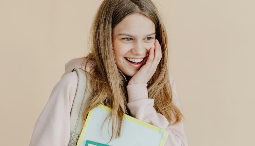 children with paper masks