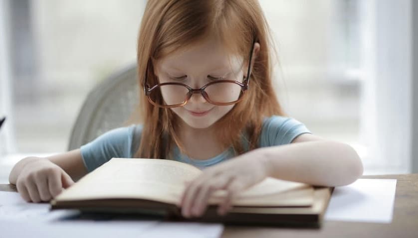 girl reading book
