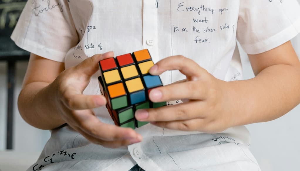 children with paper masks